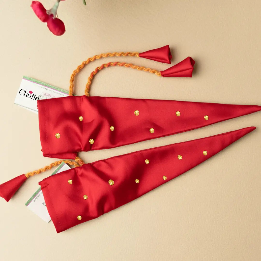 Chotteylal and Sons Heritage Red Stone Satin Heritage Mehndi Cone Holder