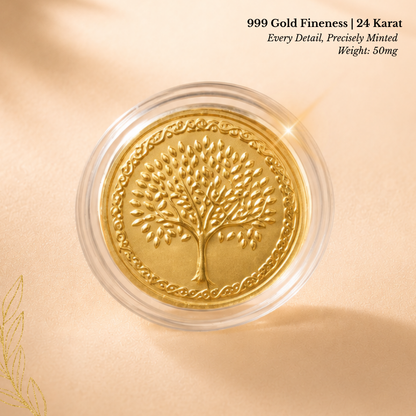 100mg Gold Banyan Tree Coin with Designer Card