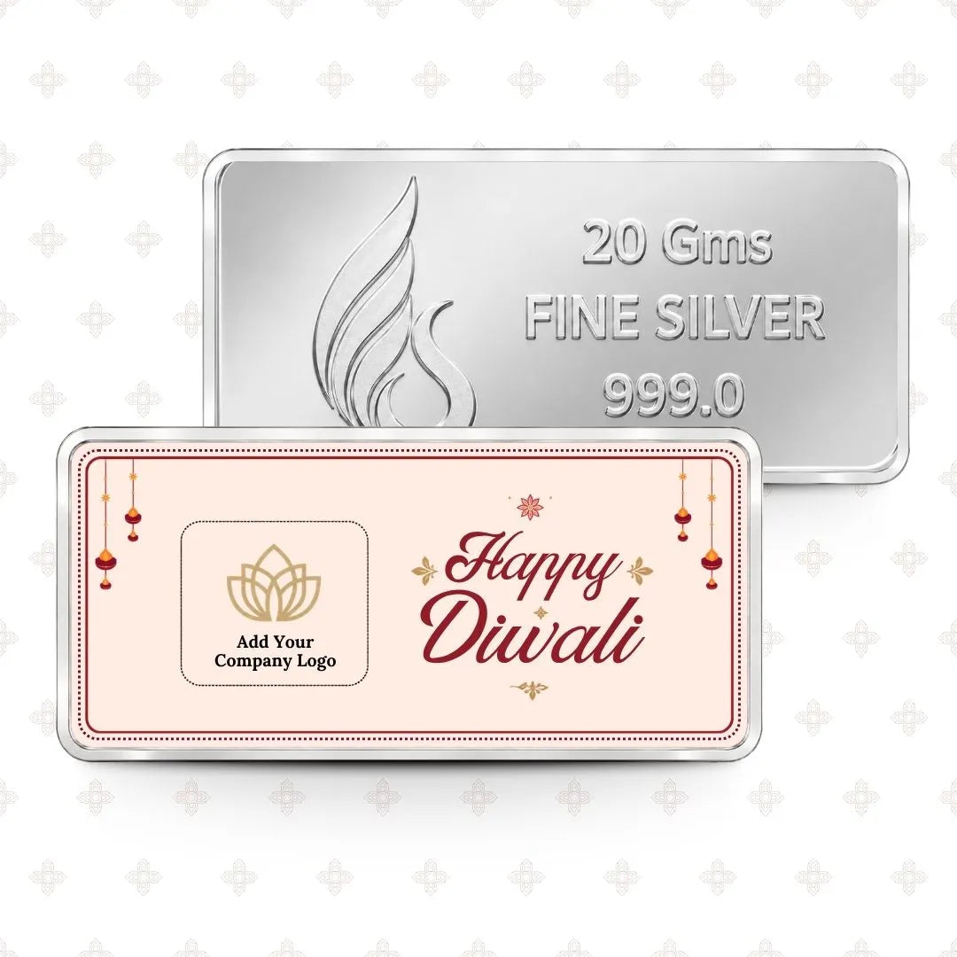 Happy Diwali 20g Custom Silver Bar - Add Your Name/Company