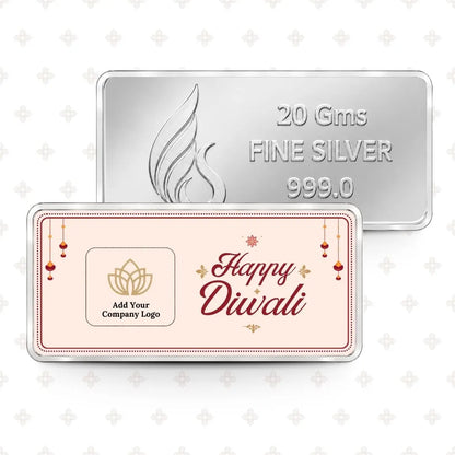 Happy Diwali 20g Custom Silver Bar - Add Your Name/Company