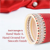 Pure Pearl Stunning Diamond Maroon Chooda