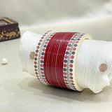 Pure Pearl Glisten Diamond Red/Maroon Chooda