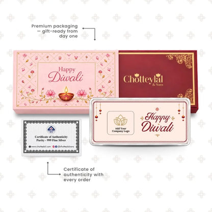 Happy Diwali 20g Custom Silver Bar - Add Your Name/Company