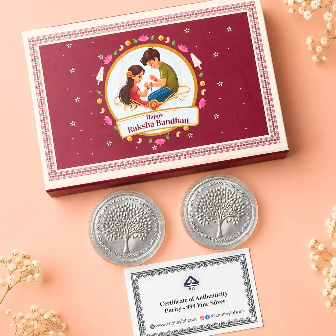 999 Pure Silver Coin Gift Set for Raksha Bandhan