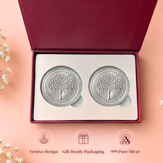 999 Pure Silver Coin Gift Set for Raksha Bandhan