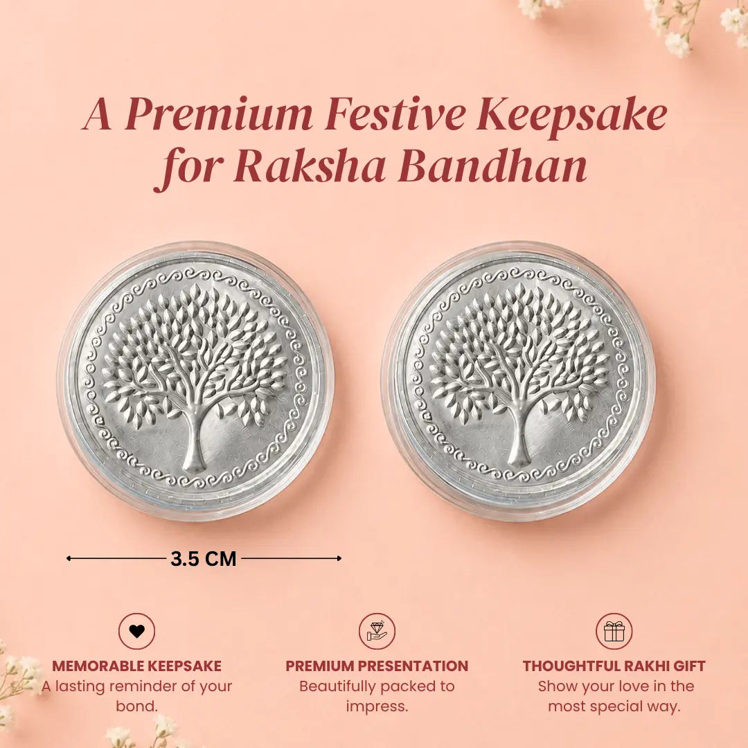 999 Pure Silver Coin Gift Set for Raksha Bandhan