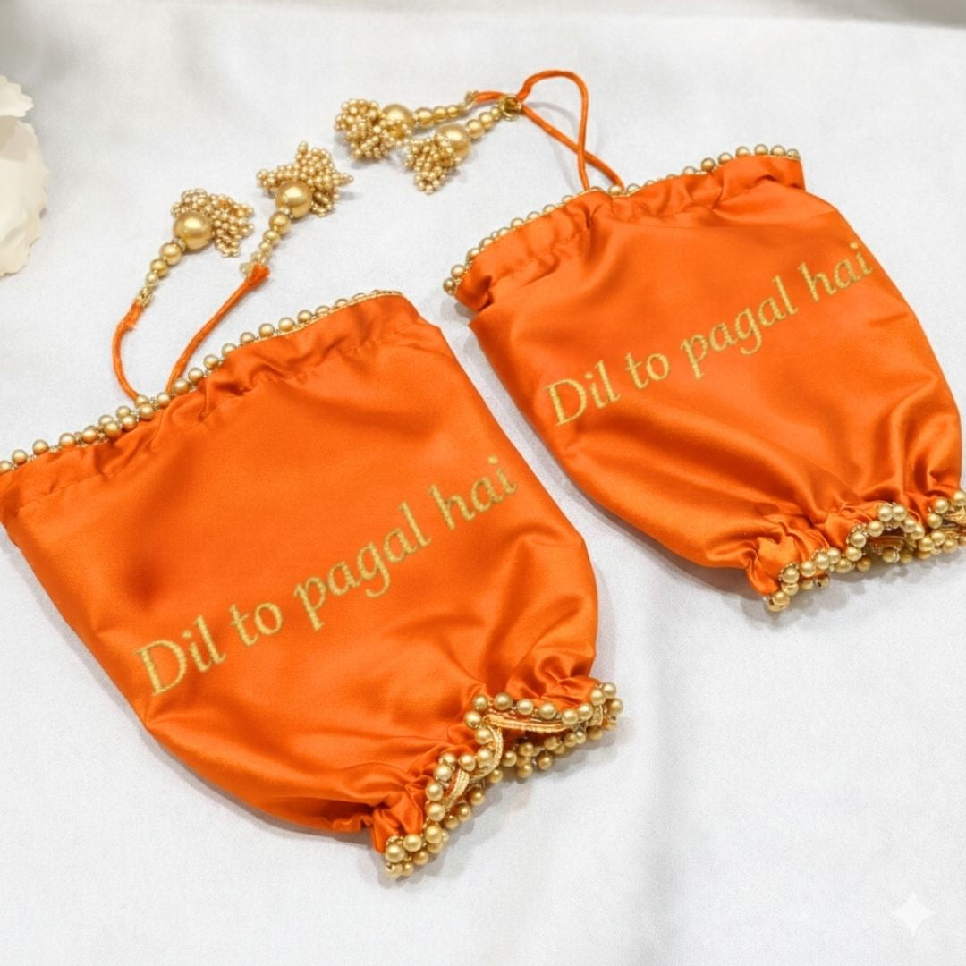 Traditional Orange Chooda Cover with 1 Line Custom Text