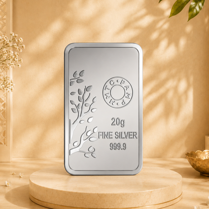 MMTC Banyan Tree 20 gm Silver Bar Shape