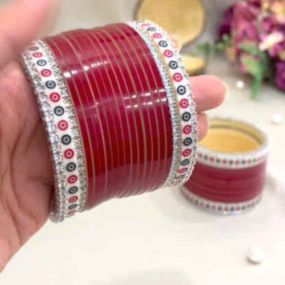 Pure Pearl Magnificent Diamond Dark Red Chooda