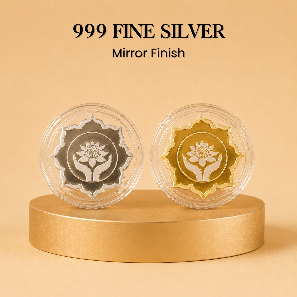 Signature Happy Diwali 10g Lotus Coin Set - Add Logo/Message