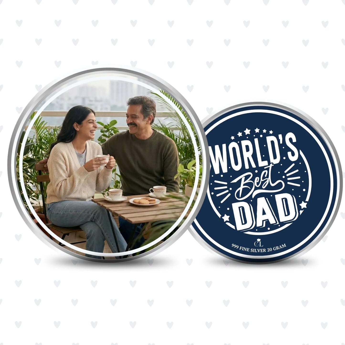 Chotteylal Legacy Customised World's Best Dad 20g Silver Coin