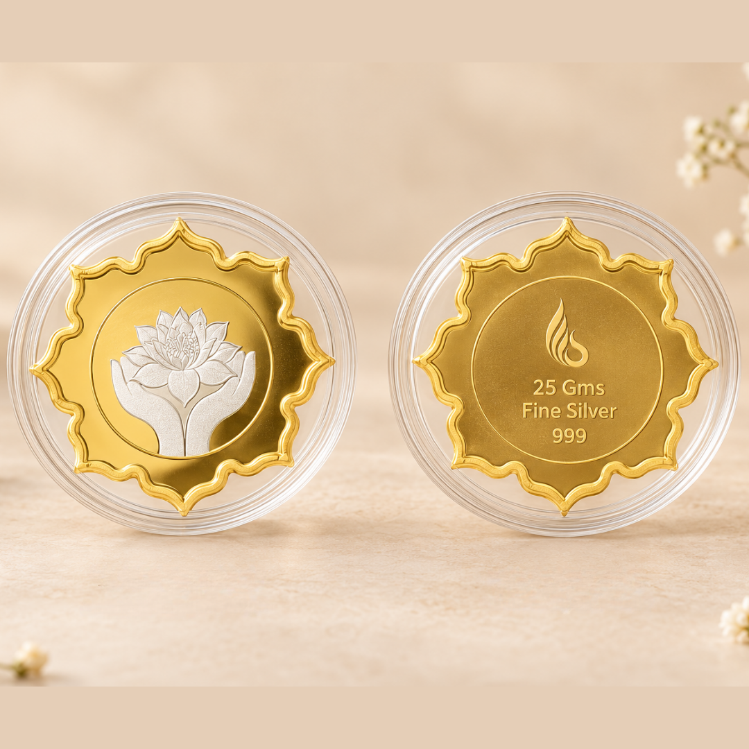 Premium Lotus in Hand Design 999 Pure Silver Coin – 25g