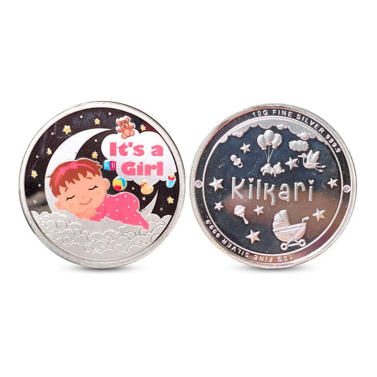 Silver Baby Girl Coin 10GM Coin