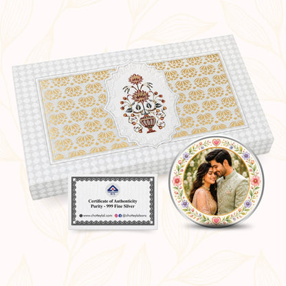 Chotteylal & Sons Customised Couple Silver Coin