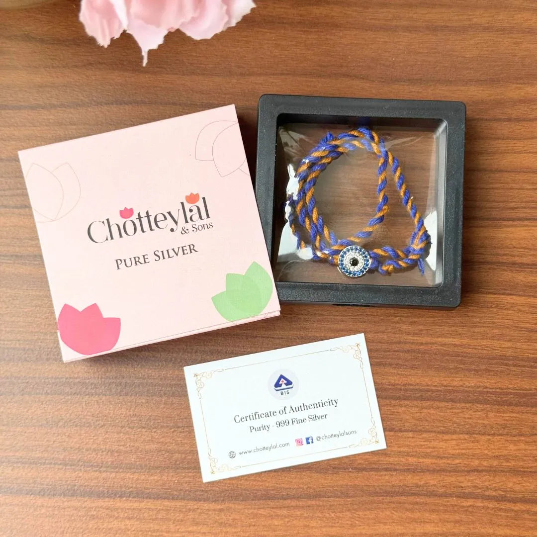 Elegant Silver Rakhi for Brother – Classy Fancy Design