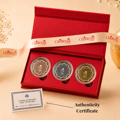 The Prosperity Grove – Set of 3 Pure Silver Coins, 2g Each