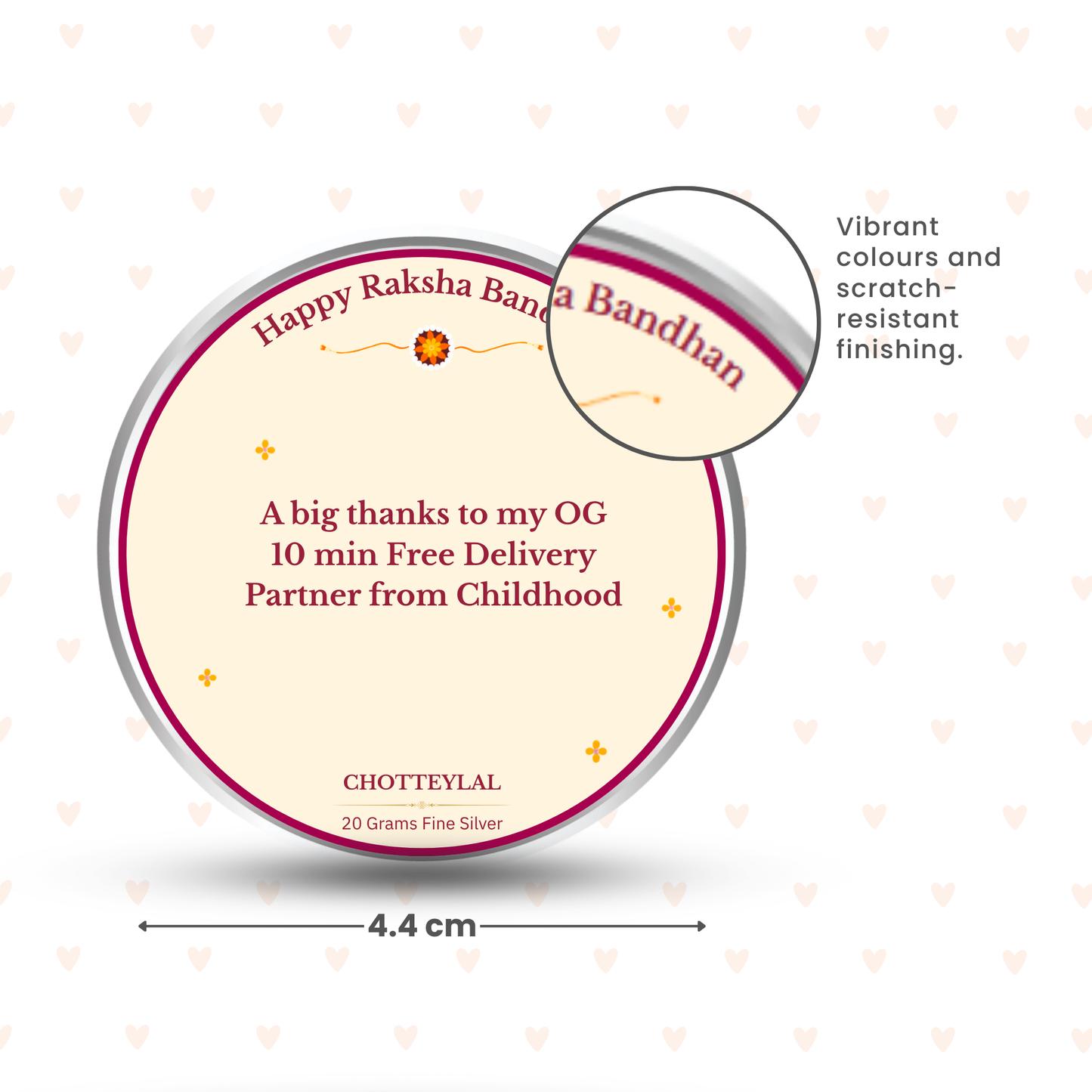My Delivery Partner Before Delivery Apps – Personalised Photo Silver Coin Raksha Bandhan Gift