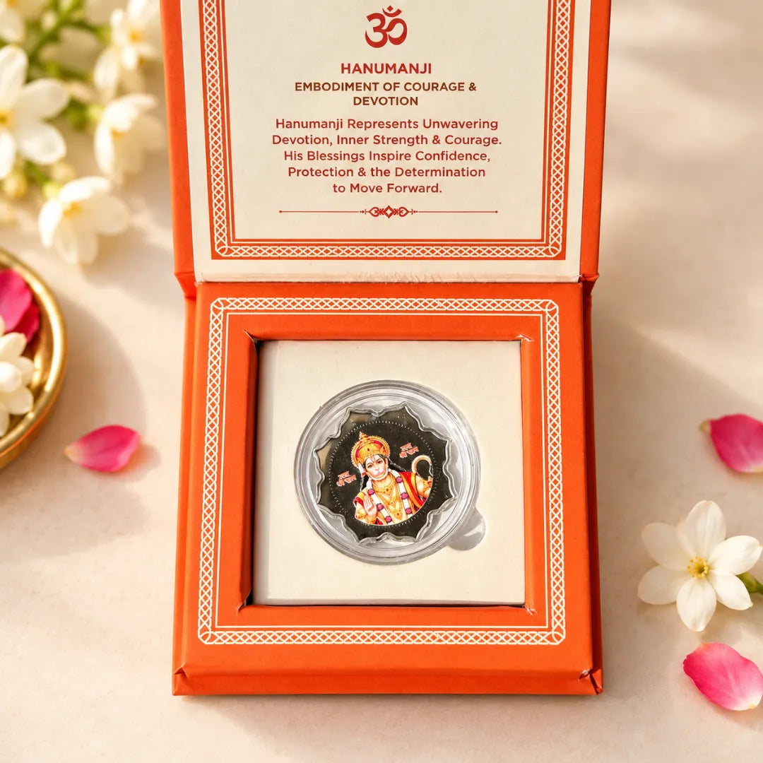 Divine Blessings Hanuman Ji 2g 999 Pure Silver Coin