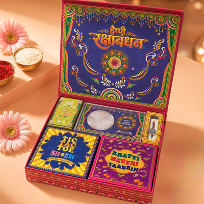 Chotteylal and Sons Raksha Bandhan Memory Box – Premium Rakhi Gift Hamper with Silver Coin