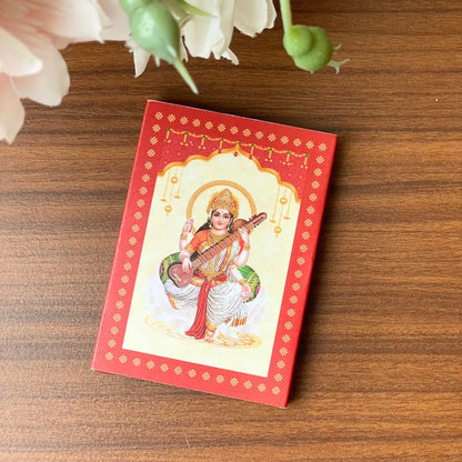 Saraswati Ji, Silver, Round Shape, 1 GM, 999 Purity Silver Coin