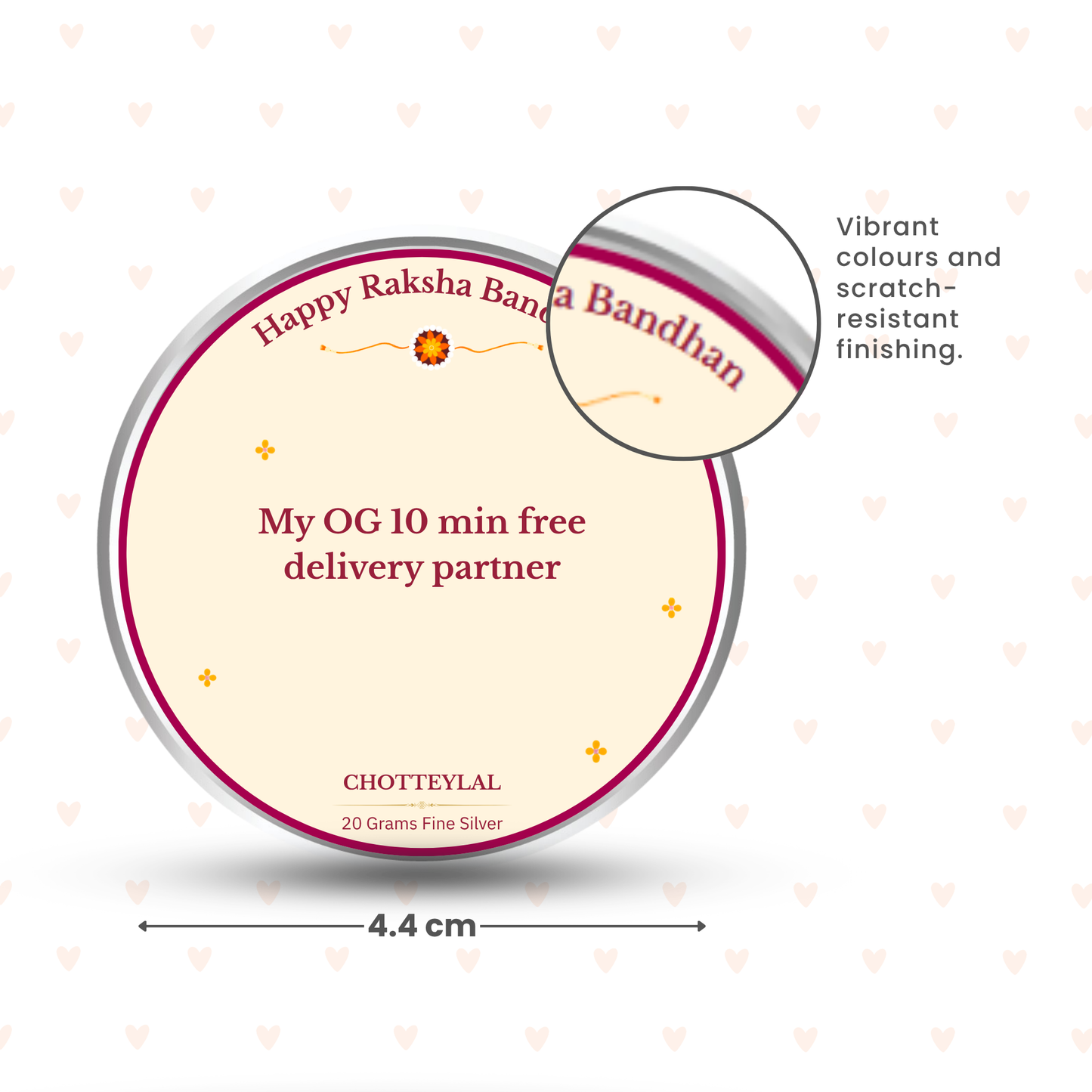 My Delivery Partner Before Delivery Apps – Personalised Photo Silver Coin Raksha Bandhan Gift