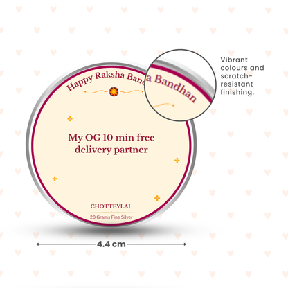 My Delivery Partner Before Delivery Apps – Personalised Photo Silver Coin Raksha Bandhan Gift