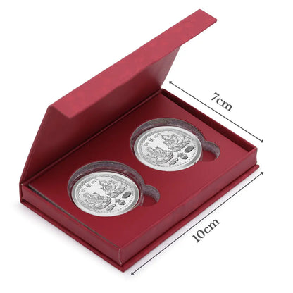 999 Pure Laxmi Ganesh 20 Silver Coin Set With Red Box