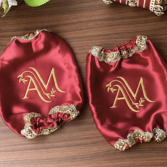 Classic Antique Customisation Maroon Chooda Cover – Logo Only | Chotteylal and Sons