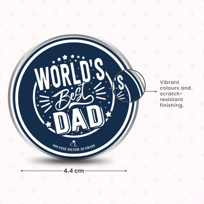 Chotteylal Legacy Customised World's Best Dad 20g Silver Coin