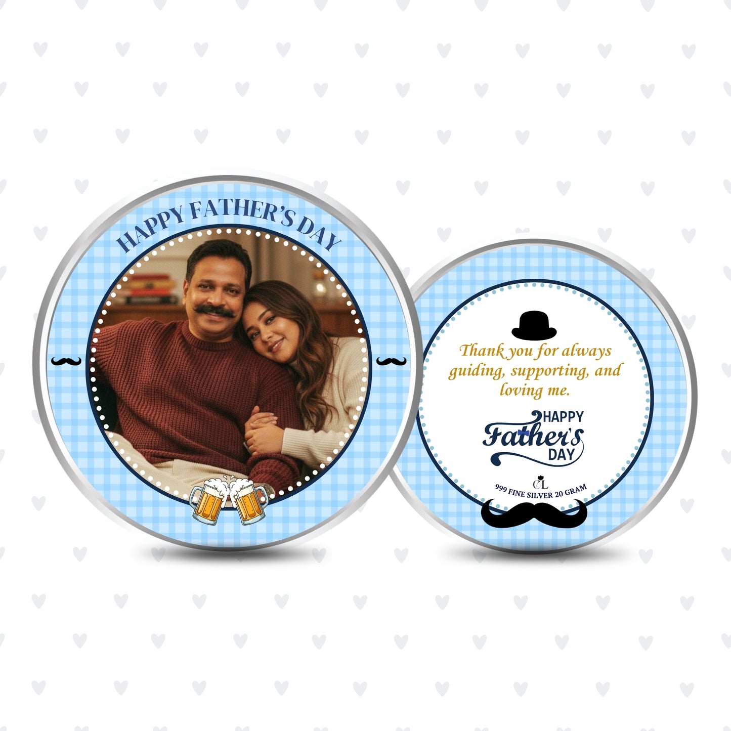 Chotteylal Legacy Customised Happy Father's Day 20g Silver Coin