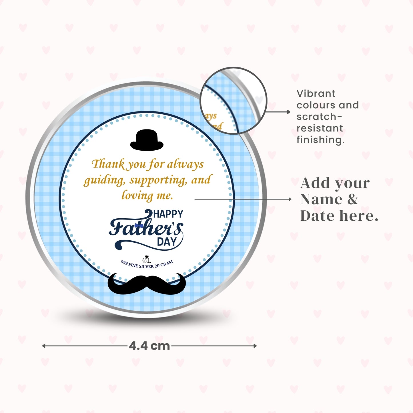 Chotteylal Legacy Customised Happy Father's Day 20g Silver Coin