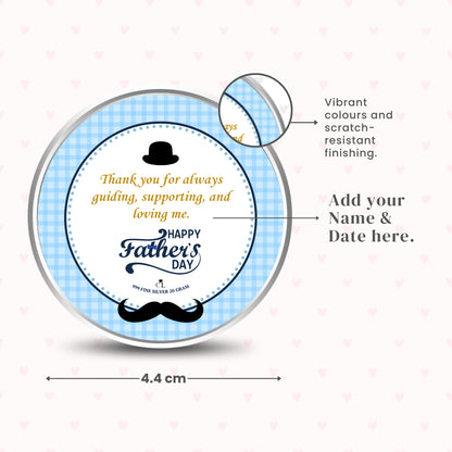 Chotteylal Legacy Customised Happy Father's Day 20g Silver Coin