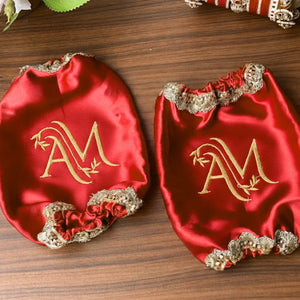 Classic Antique Customisation Red Chooda Cover – Logo Only | Chotteylal and Sons