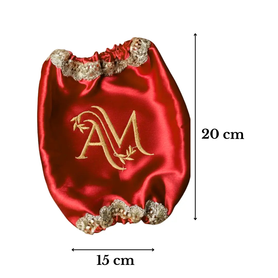 Classic Antique Customisation Red Chooda Cover – Logo Only | Chotteylal and Sons