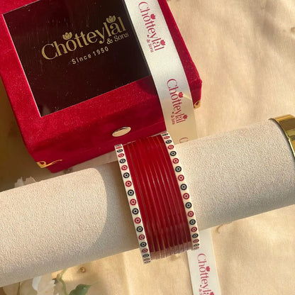 Pure Pearl Classic Heritage Diamond Maroon Chooda Set of 11