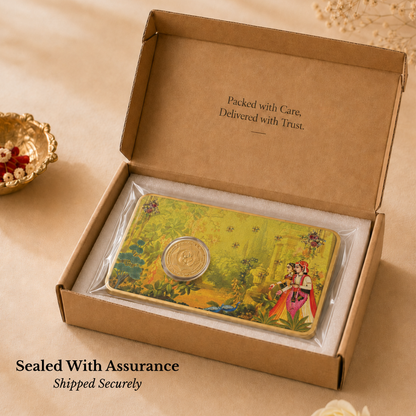 100mg Gold Rose Raja Rani Coin – Regal Couple Premium Gift