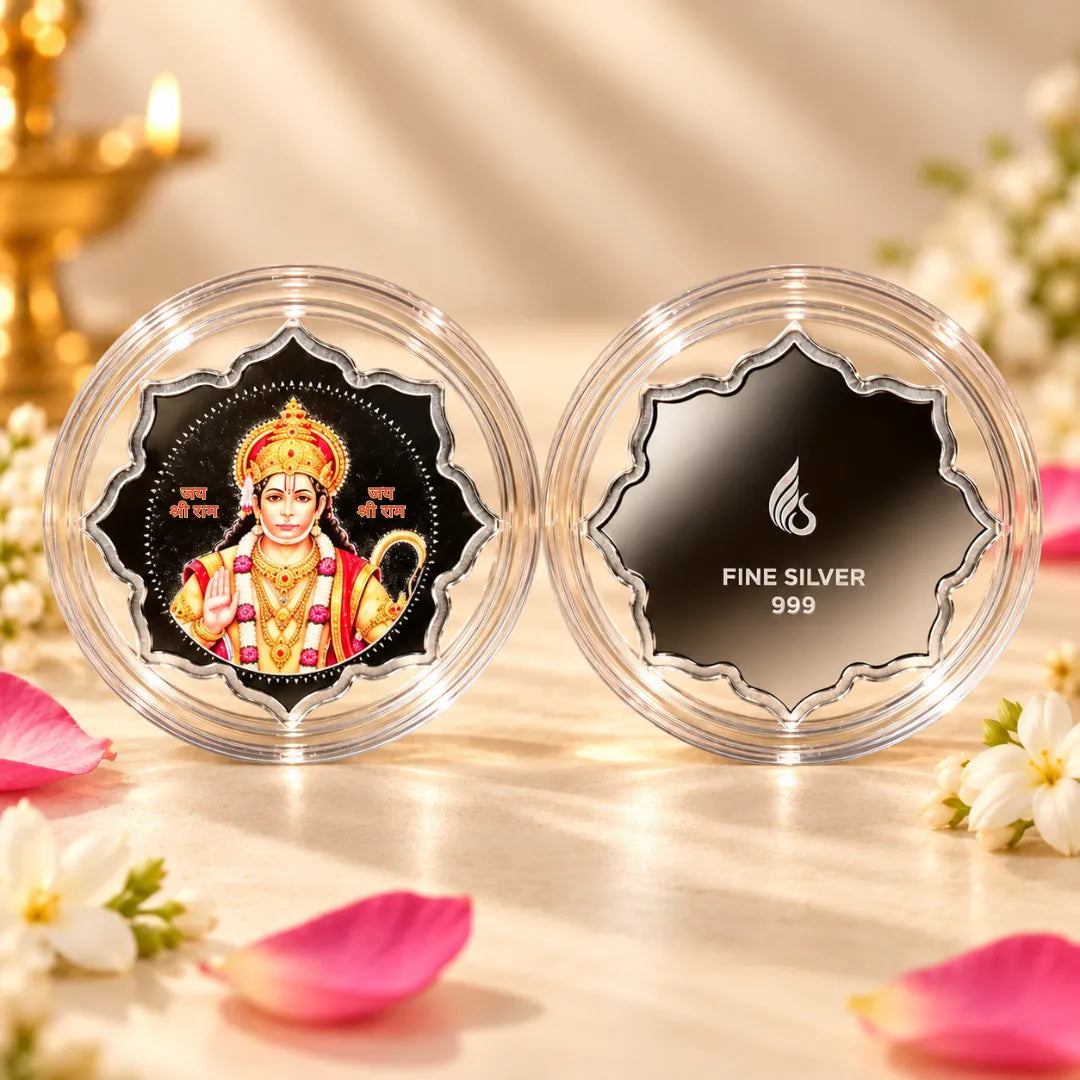Divine Blessings Hanuman Ji 2g 999 Pure Silver Coin
