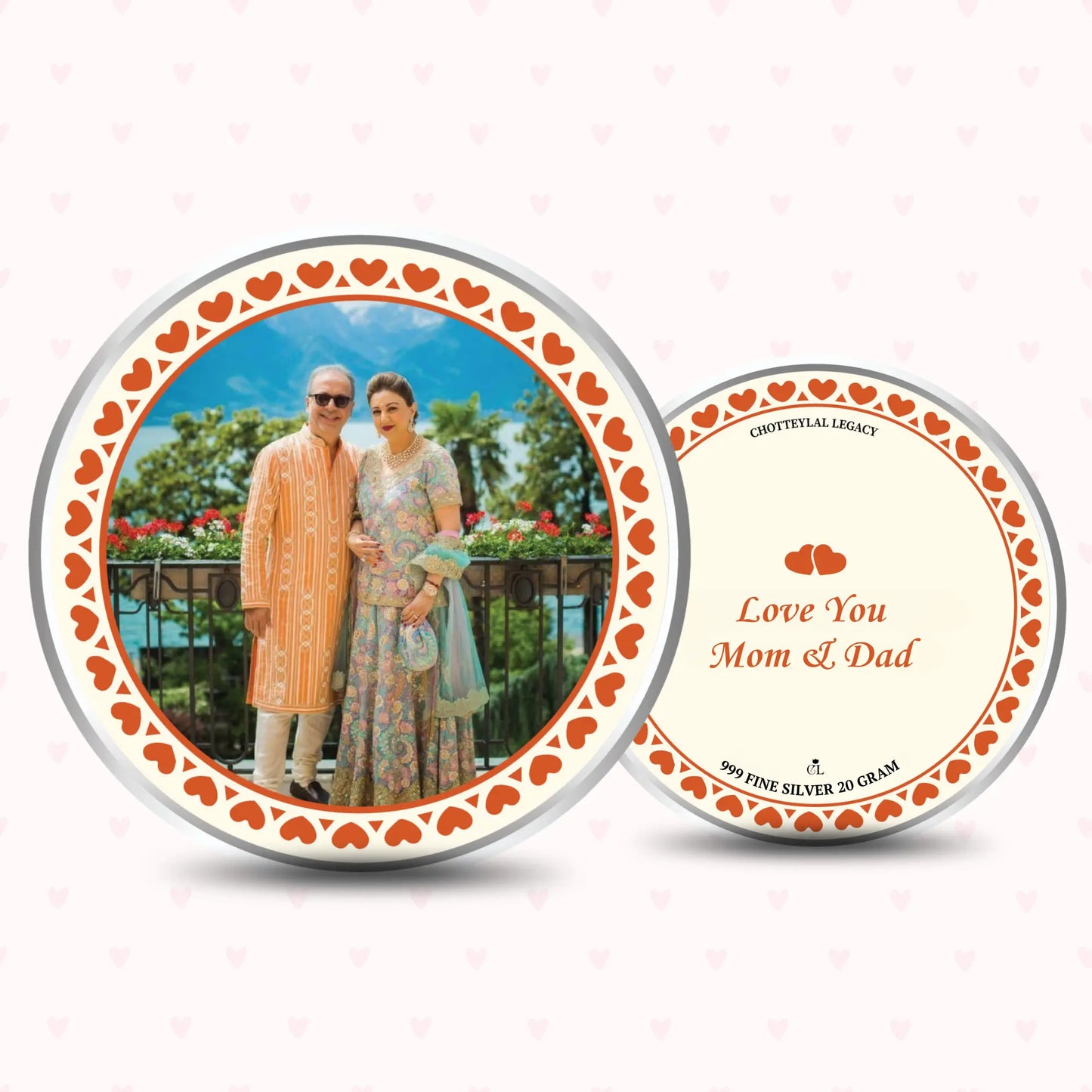 Customised Coin For Parents/Couples - Add Photo & Message