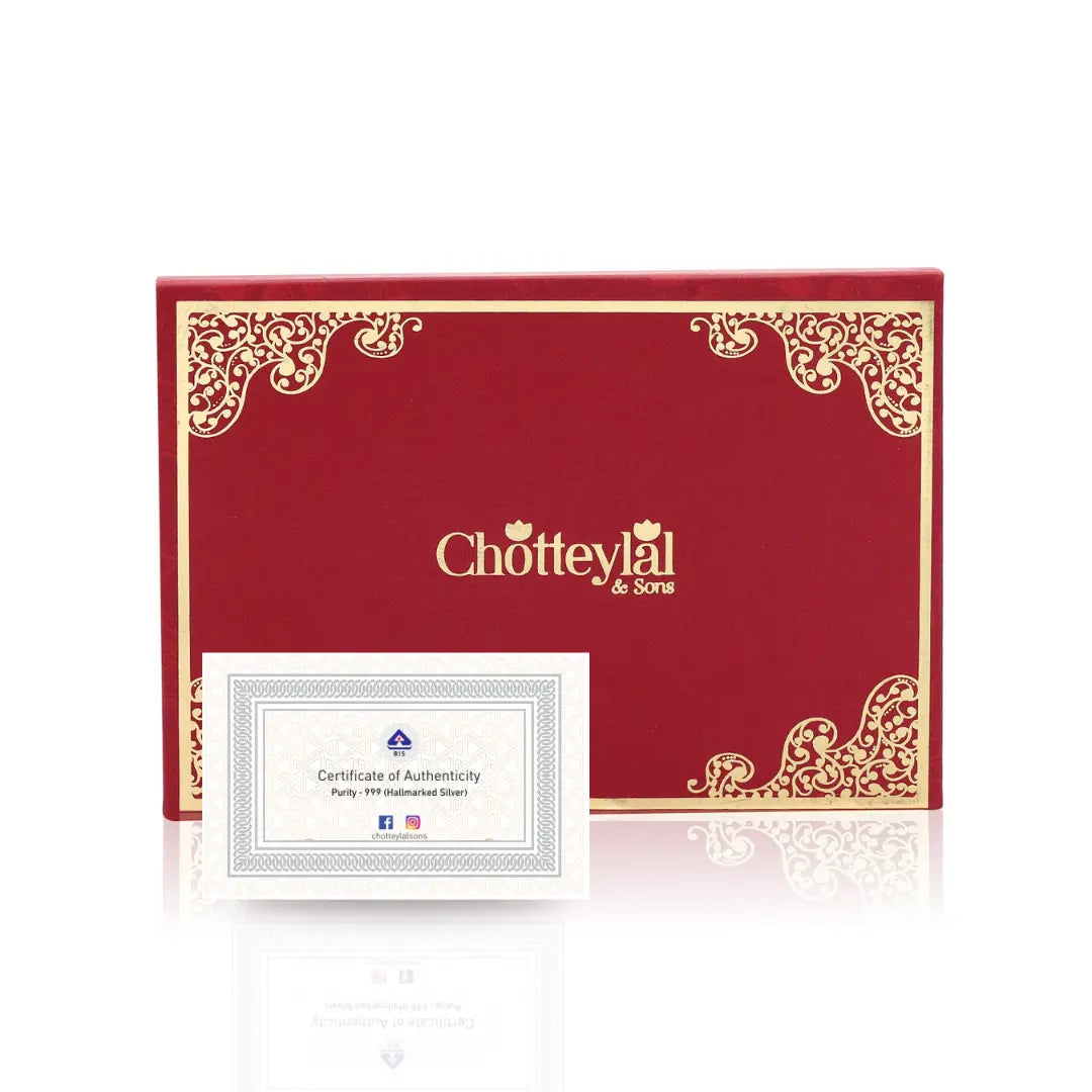 999 Pure Laxmi Ganesh 20 Silver Coin Set With Red Box