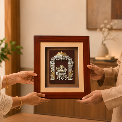 999 Silver Durga Maa Murti - For Mandirs, Walls & Desks