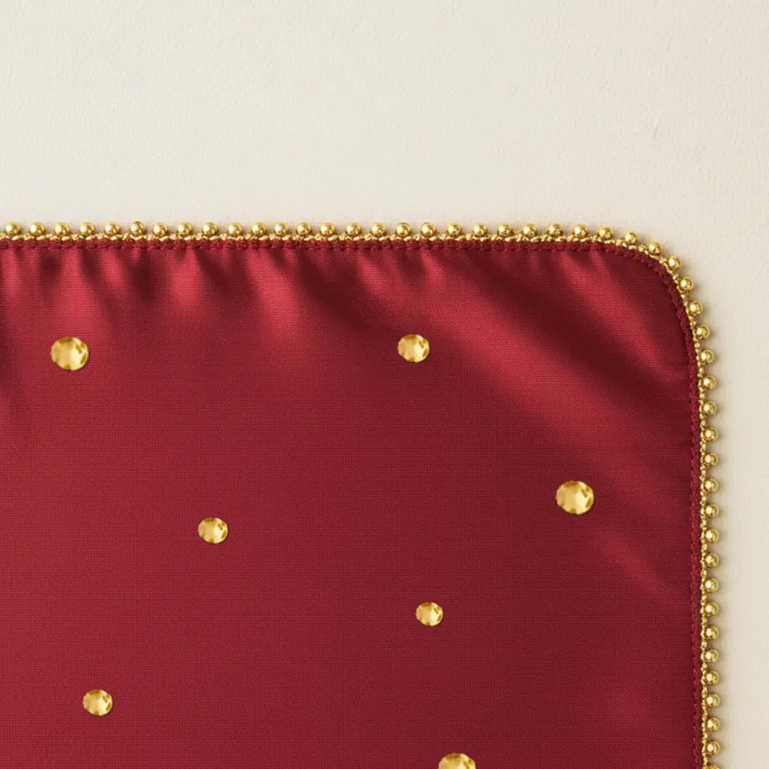 Red Mehndi Mat Customizable With 2 Line Text