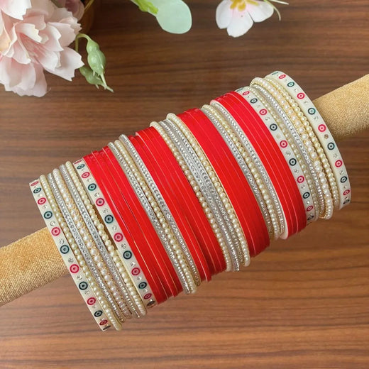 red bridal chura