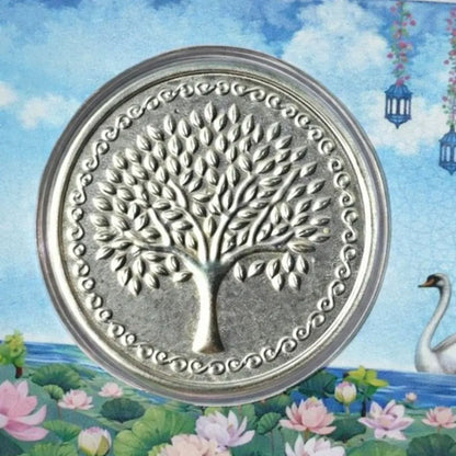 2 g Silver Coin Lotus Swan Card – 999 Pure Silver Symbol of Purity & Prosperity