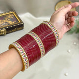 Pure Pearl Grace Kundan Maroon Chooda