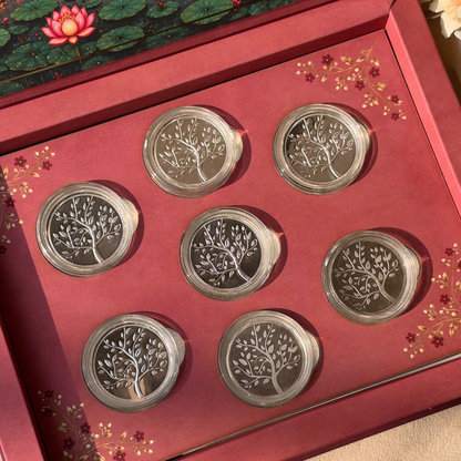 Gulabi Bagh Shagun 7g Silver Coin Box