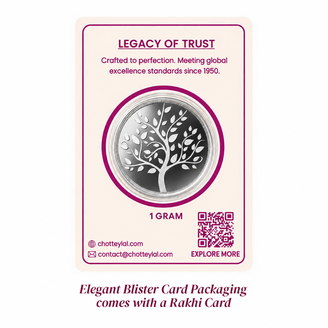 1g 999 Pure Silver Round Coin | Chotteylal Gift Card