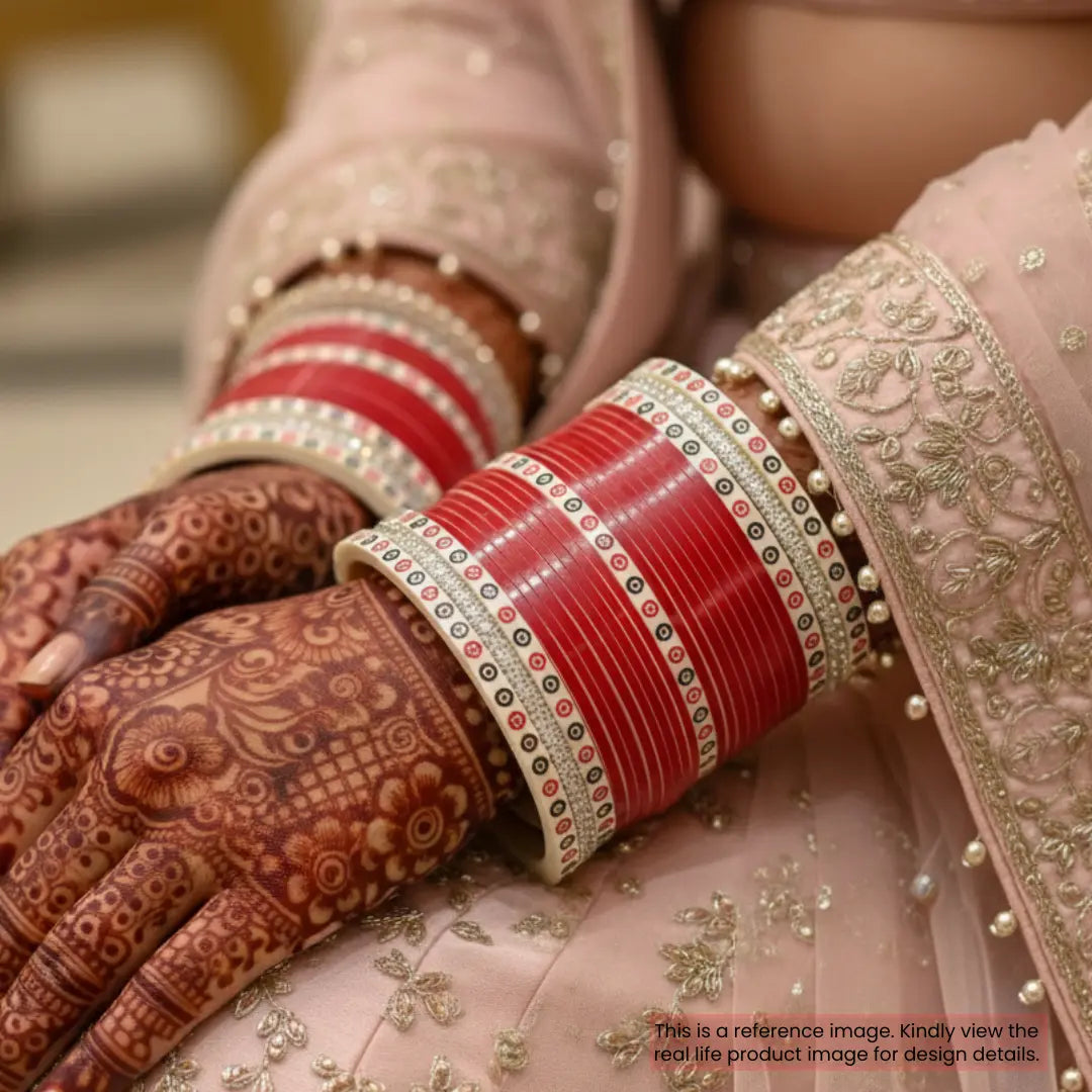 Pure Pearl Classic Diamond Dark Red Chooda