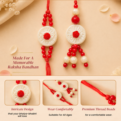 Gauri Pushp Bhaiya Bhabhi Rakhi Set