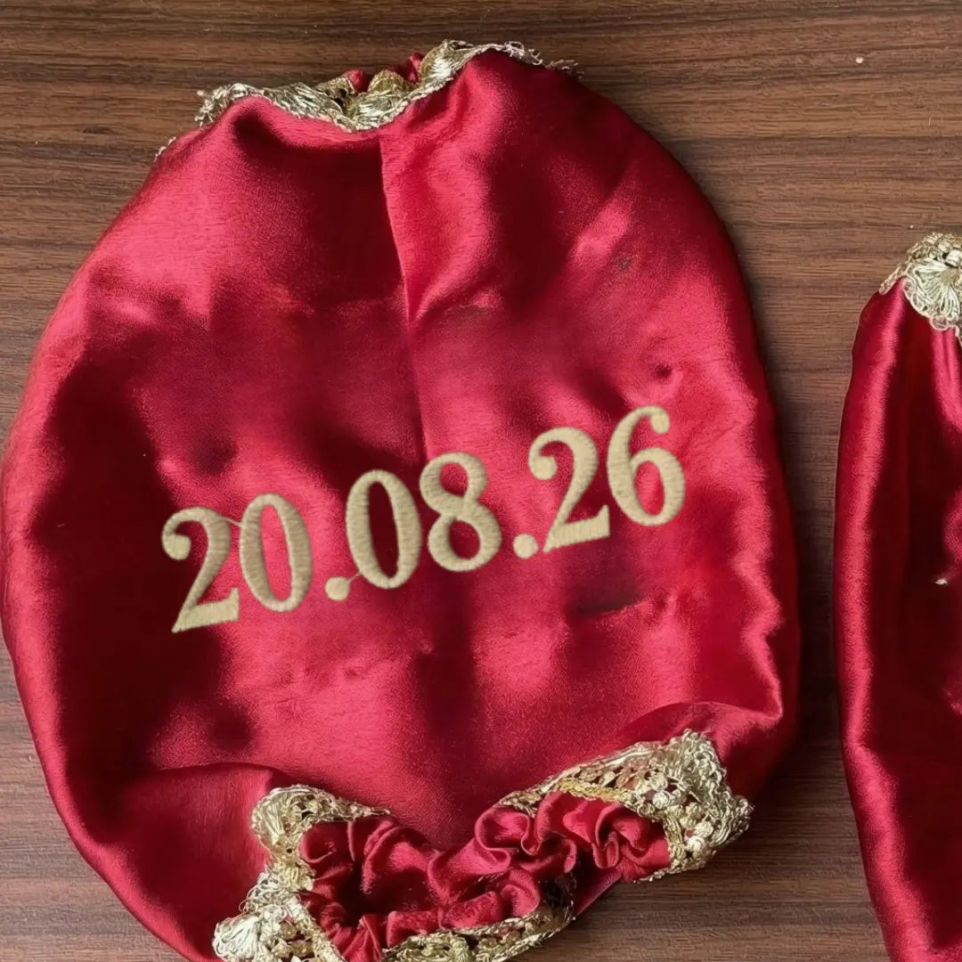 Classic Antique Customisation Maroon Bridal Chooda Cover – Date Only | Chotteylal and Sons