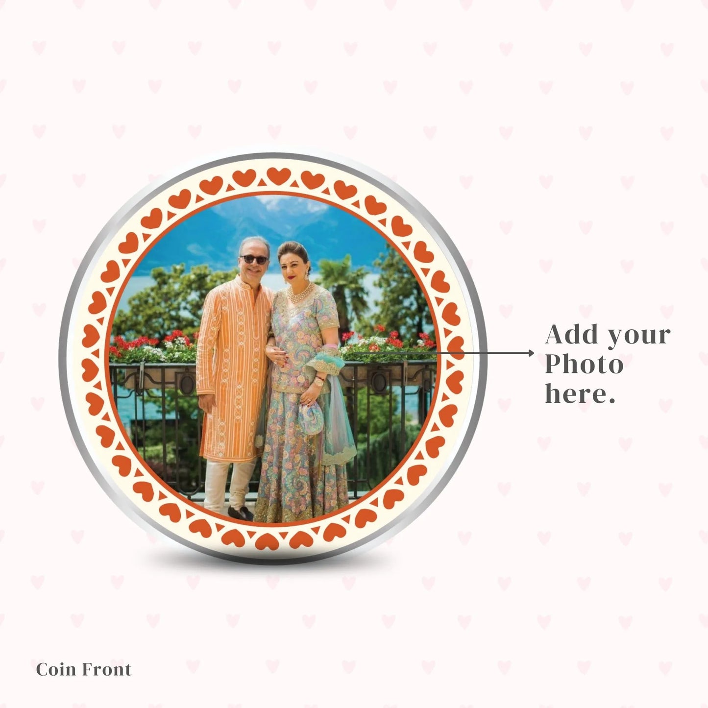 Chotteylal & Sons Customised Love You Mom & Dad Silver Coin